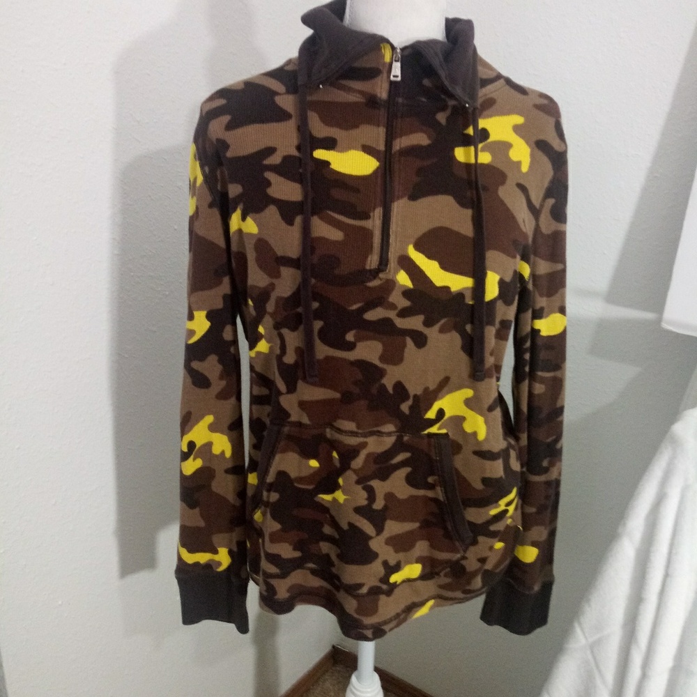 Ralph Lauren Camo Thermal Shirt Long Sleeve Sz L